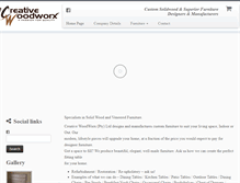 Tablet Screenshot of creativewoodworx.co.za